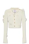 Casablanca Short Cardigan In Knitwear With Flowers