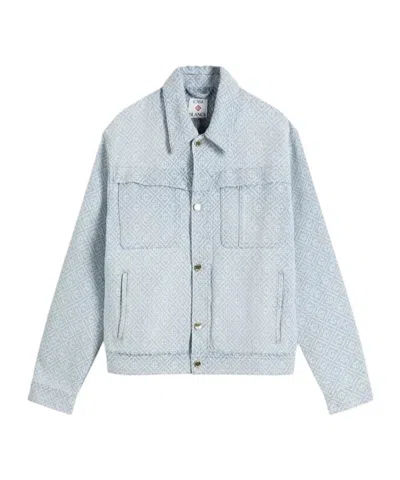 Casablanca Long-sleeved Denim Jacket In Blue