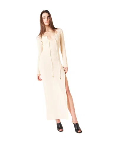 Casablanca Long Sleeved Dress In White