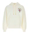 Casablanca Cotton Sweatshirt With Front Pocket And Hood In Gray