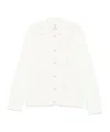 Casablanca Long-sleeved Lapel Knitted Cardigan In White