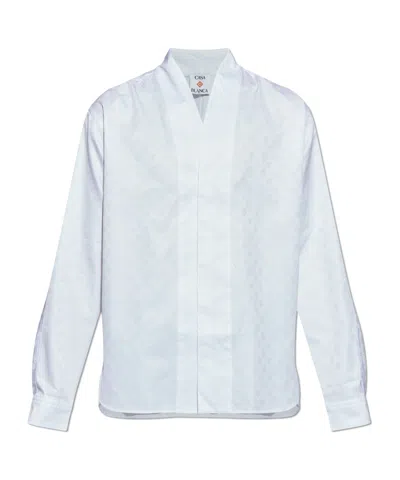 Casablanca Long-sleeved Logo Shirt In Multi
