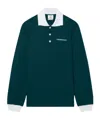 Casablanca Green Polo Shirt With Classic Collar And Logo Lettering On The Front In Green