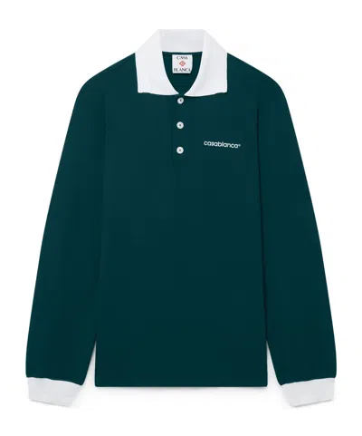 CASABLANCA CASABLANCA LONG SLEEVE POLO SHIRT