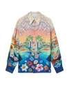 Casablanca Graphic-print Silk Shirt In Multi