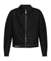 Casablanca Cropped Wool Jacket With Classic Collar In Black