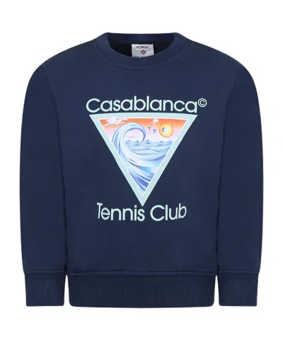 Casablanca Kids' Long-sleeved Sweater In Tennis Club Icon
