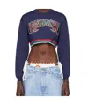 Casablanca Baseball Sweatshirt With Lettering Logo In Navy Blue