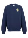 Casablanca Quilted Mascot Sweatshirt In Blue