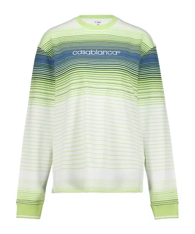 Casablanca Striped Longsleeve Tee In Multi