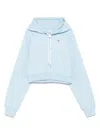 Casablanca Looking At The Beauty Of The World Cropped Hoodie In 蓝色