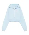Casablanca Looking At The Beauty Of The World Cropped Hoodie In Blue