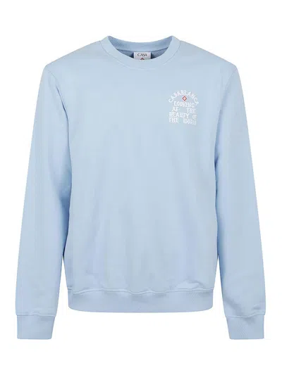 Casablanca Looking At The Beauty Of The World Sweatshirt In Blue
