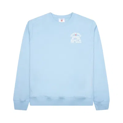 Pre-owned Casablanca Looking At The Beauty Of The World Sweatshirt 'pale Blue' | Men's Size L