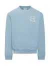 Casablanca The Beauty Of The World Cotton Sweatshirt In Blue