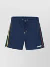 Casablanca Loopback Relaxed Fit Shorts In Blue