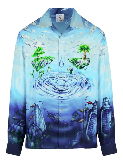 CASABLANCA LOST ATLANTIS SILK SHIRT