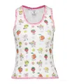 Casablanca Lotus Leaf Pattern Cartoon Printed Vest In White
