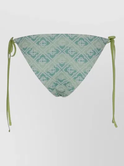 Casablanca Low Rise Swimsuit Geometric Pattern Design In Blue