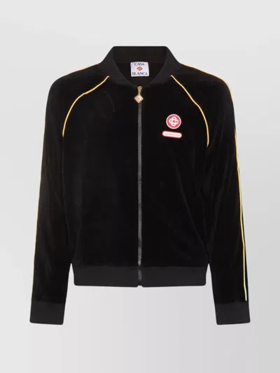 CASABLANCA LUXE VELVET JACKET CONTRAST PIPING