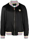 Casablanca Souvenir Logo-patch Bomber Jacket In Black