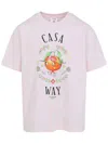 Casablanca Casa Way Orange Mascot Short Sleeve T-shirt In Neutral