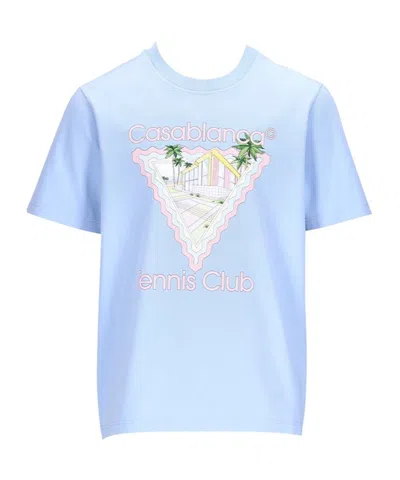 Casablanca Maison De Reve Printed T-shirt In Azure