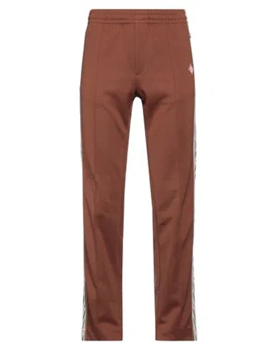 Casablanca Man Pants Brown Size Xl Polyester, Cotton In Burgundy
