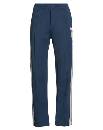 CASABLANCA CASABLANCA MAN PANTS NAVY SIZE M POLYESTER, COTTON