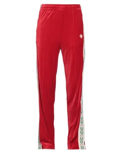 CASABLANCA CASABLANCA MAN PANTS RED SIZE M COTTON, MODAL, POLYAMIDE, RECYCLED POLYESTER, RAYON