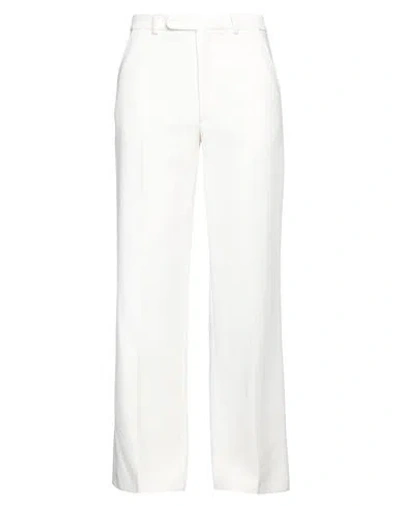 Casablanca Man Pants White Size 34 Viscose, Virgin Wool, Polyamide