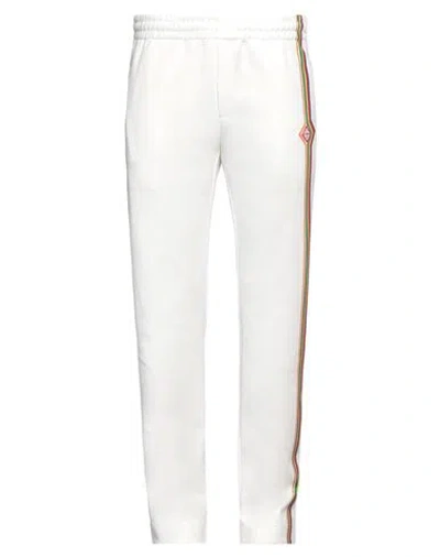 Casablanca Man Pants White Size L Polyester, Cotton