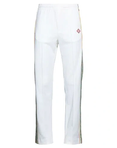 Casablanca Man Pants White Size Xl Polyester, Cotton