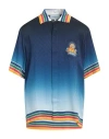 Casablanca Blue Silk Shirt In Blue
