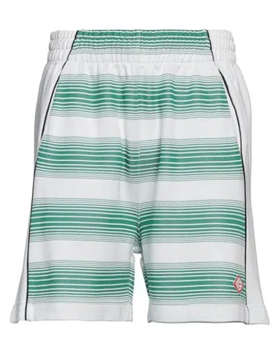 Casablanca Man Shorts & Bermuda Shorts White Size M Cotton, Polyester