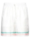 Casablanca Casa Way Drawstring-waist Track Shorts In White