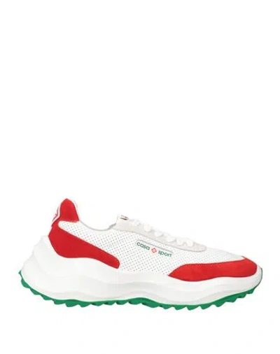 Casablanca Man Sneakers White Size 8.5 Leather