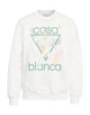 Casablanca Man Sweatshirt Cream Size Xl Organic Cotton In White