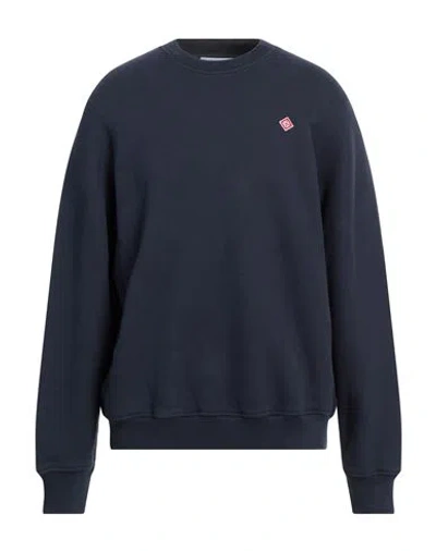 Casablanca Man Sweatshirt Midnight Blue Size Xxl Organic Cotton