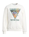 Casablanca Man Sweatshirt White Size 3xl Organic Cotton, Elastane