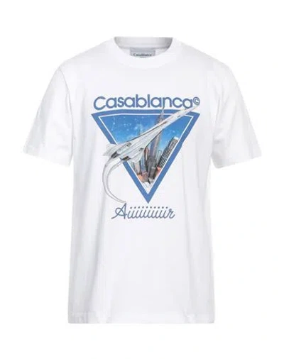 Casablanca Man T-shirt White Size M Organic Cotton