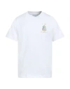 Casablanca Objets En Vrac White Crewneck T-shirt With Print In Cotton Man
