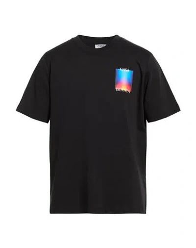 Casablanca Man T-shirt Black Size L Organic Cotton