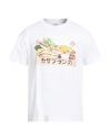 Casablanca White Cotton Short-sleeved T-shirt With Graphic Print