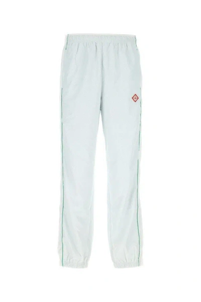 Casablanca White Polyester Joggers In Blue