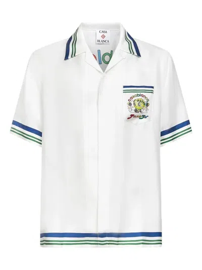 Casablanca Mascot Tennis Shirt In White