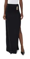 Casablanca Maxi Draped Skirt Black In Black