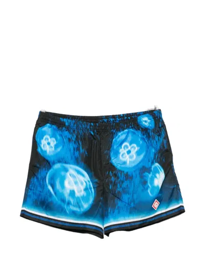 Casablanca Meduse Sportive Swim Shorts In Blue
