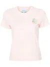 Casablanca Womens Pale Pink Memphis Brand-print Organic Cotton-jersey T-shirt In Pink