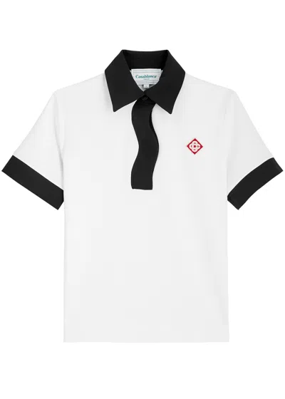 Casablanca Memphis Jersey Polo Shirt In White